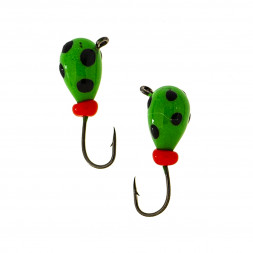 Мормышка вольфрамовая Lumicom Капля с ушком обмазка-точки блистер 1шт 4,0, Gt