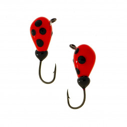 Мормышка вольфрамовая Lumicom Капля с ушком обмазка-точки блистер 1шт 3,2, Rt