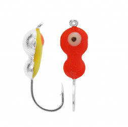 Мормышка вольфрамовая Lumicom Муравей окун./фосф. глаз Ф4 серебро AgP