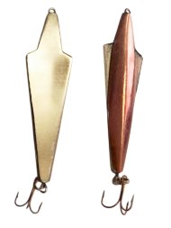 Блесна зимняя Бор Плюс двусторонняя 7 с подвес. тр. ник/медь