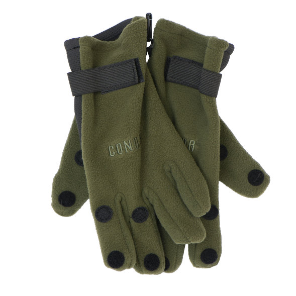 Перчатки флис с откидными пальцами Condor прорезиненная накладка
