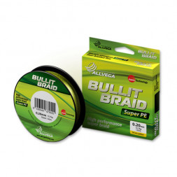 Леска плетеная ALLVEGA Bullit Braid hi-vis yellow 0.12 135м