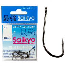 Крючок Misago Crystal Ring 11004 № 9 10 шт 0.60, чёрный никель, Корея