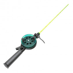 Удочка зимняя Три Кита &quot;Teхнo&quot; с катушкой d-55 с пласт. ручкой хлыстик поликарб. цвет в ассорт