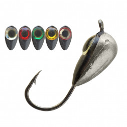 Мормышка вольфрамовая Lumicom Банан с ушком Ф4 NiFL с окун. фосф. гл., цена за 1 шт.