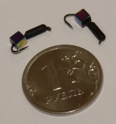 Мормышка вольфрамовая Столбик 2 с кубиком Хамелеон 349