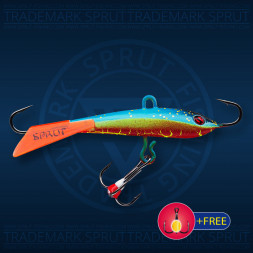 Балансир рыболовный для зимней рыбалки Sprut Tanpo №7 18г 65мм RB+тр. с ф/к